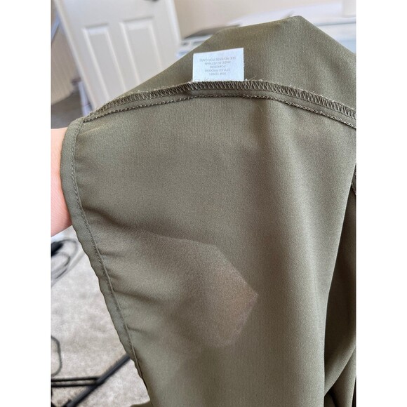 Pink Rose Sleeveless Women’s Blouse Tank Top Army Green Size Small #505 - Picture 12 of 12